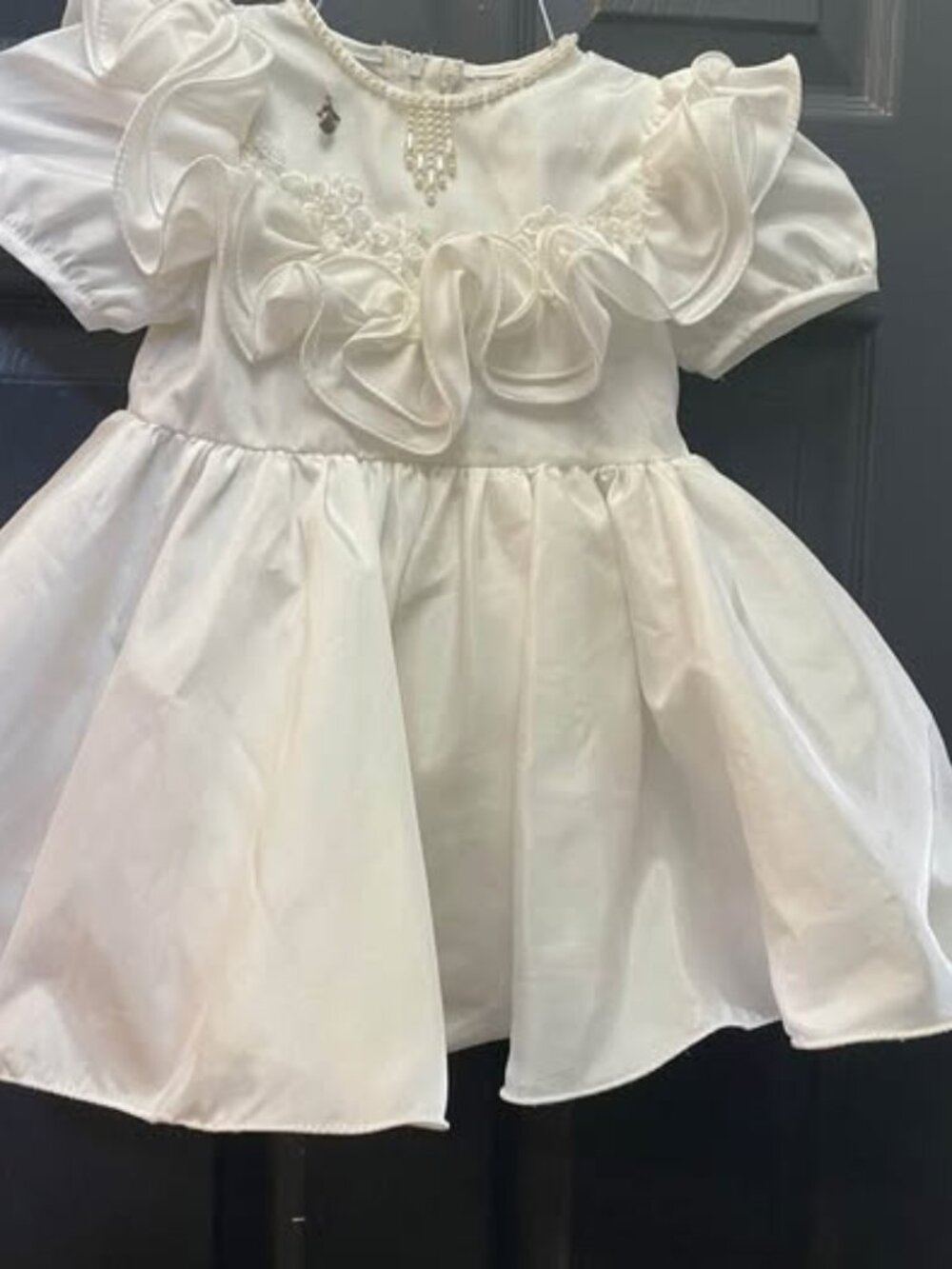 Adorable Vintage Girl Formal White Dress Size 3